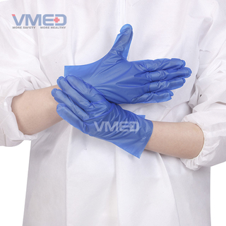 Blauwe CPE-handschoenen voor eenmalig gebruik