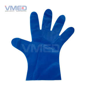 Wegwerp blauwe TPE-handschoenen